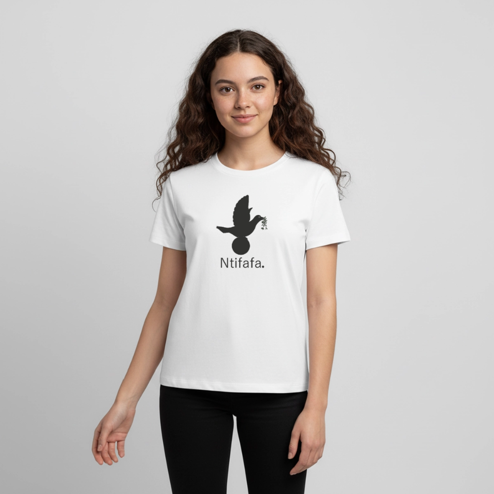 T-shirt Premium Ado Ntifafa noir - Lusoquot - blanc
