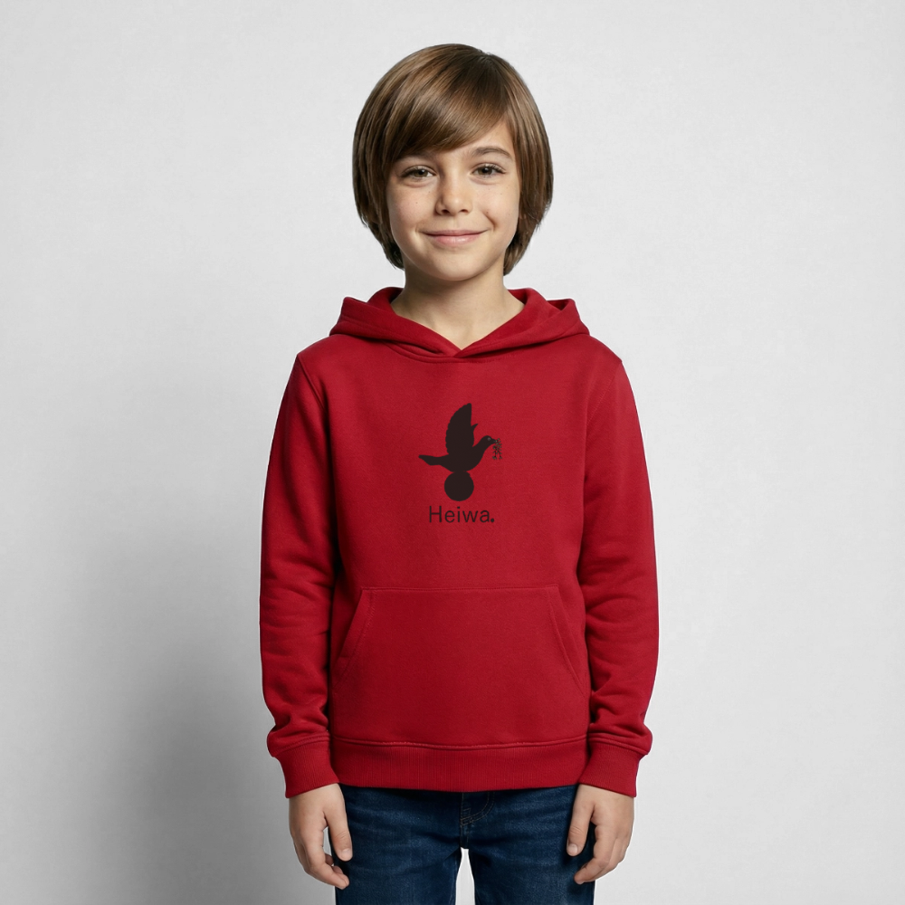 Sweat à capuche Enfant Heiwa noir - Lusoquot - rouge