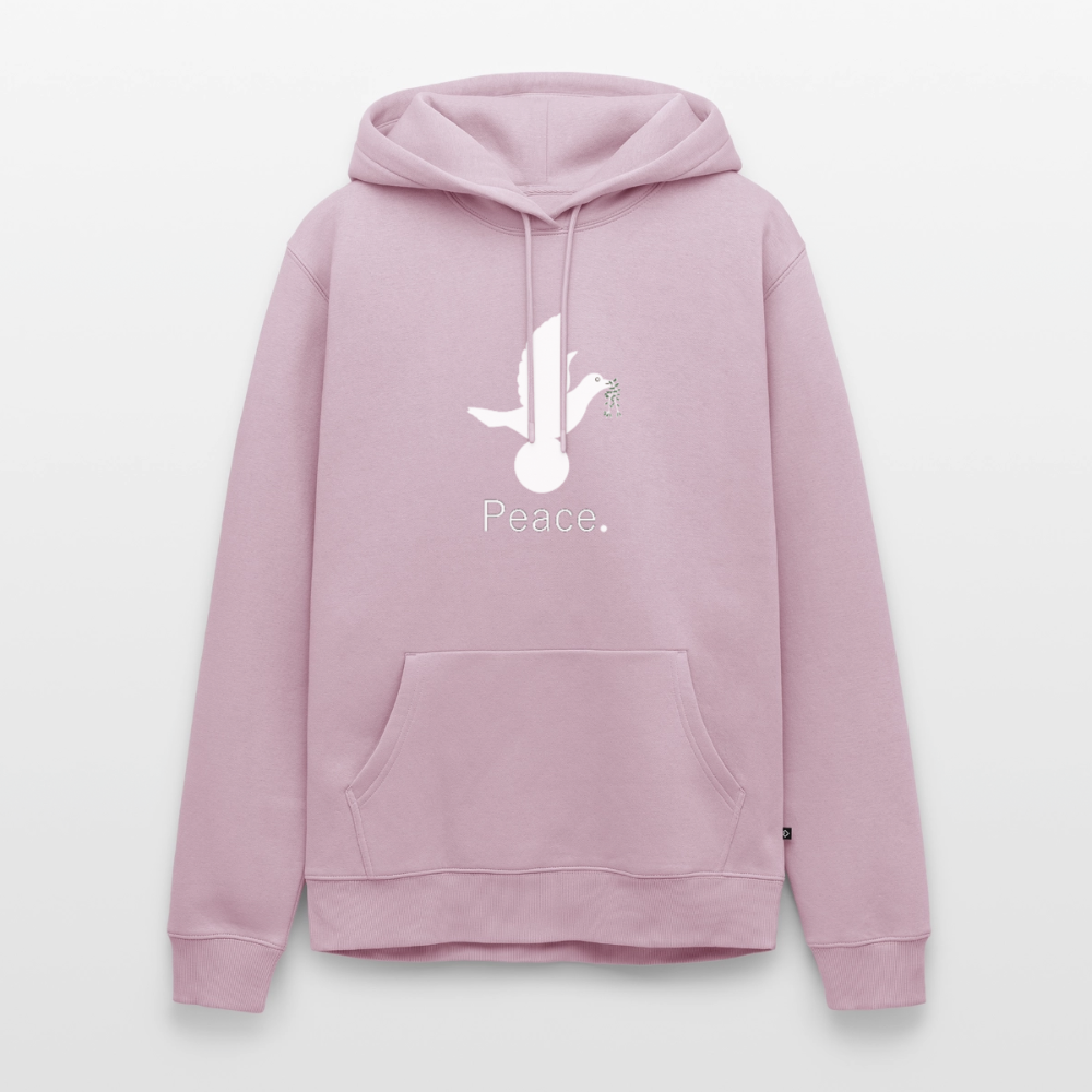 Sweat-shirt à capuche Premium pour hommes peace blanc - Lusoquot - rose poudré