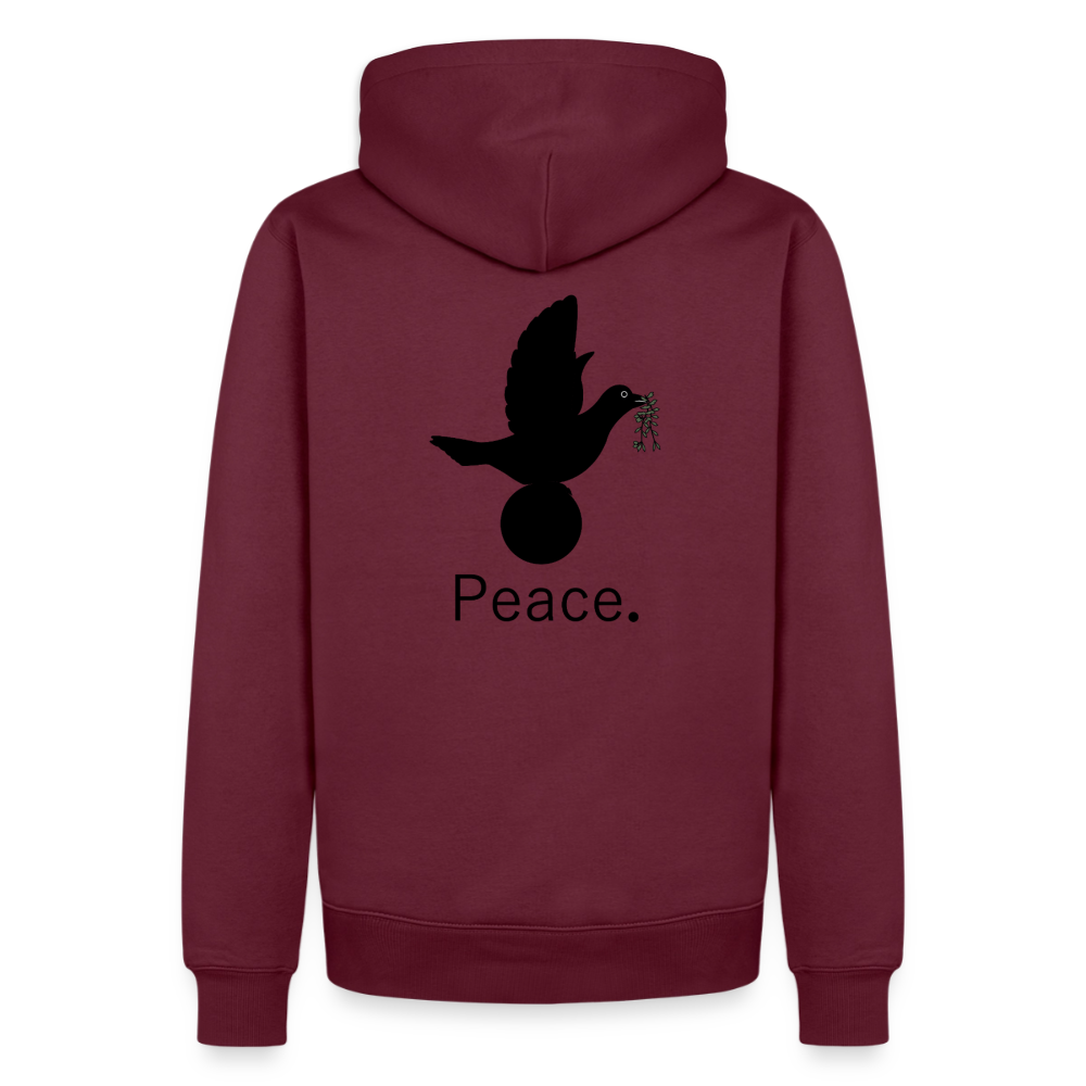 Sweat-shirt à capuche Premium pour hommes Peace and joy Peace noir - Lusoquot - bourgogne