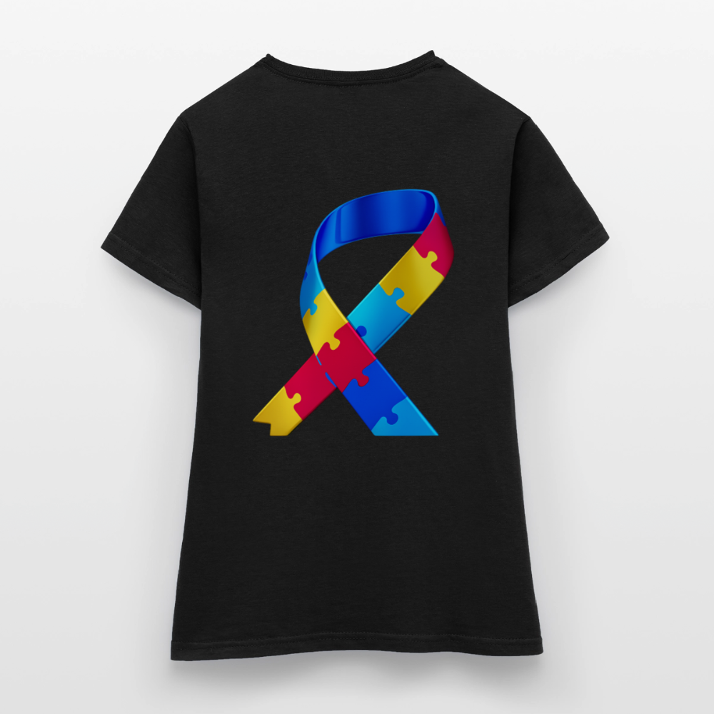 T-shirt Femme-journeemondiale trisomie 21 Peace jaune - noir