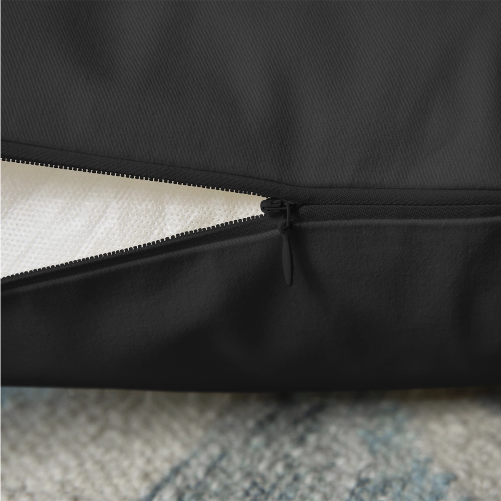 Coussin et housse de 45 x 45 cm - noir