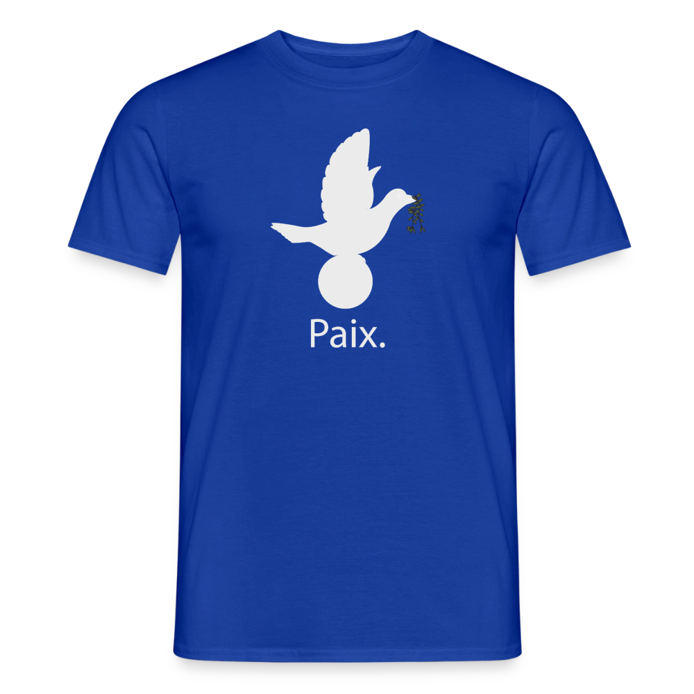 T-shirt Homme Paix blanc - Lusoquot - bleu foncé