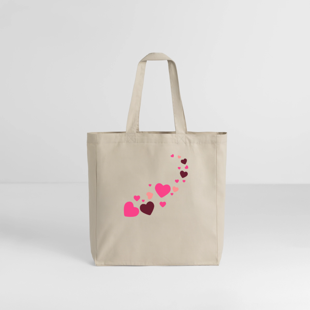 Tote bag Stanley/Stella Midweight recyclé Coeur Peace rose - Lusoquot - beige crème