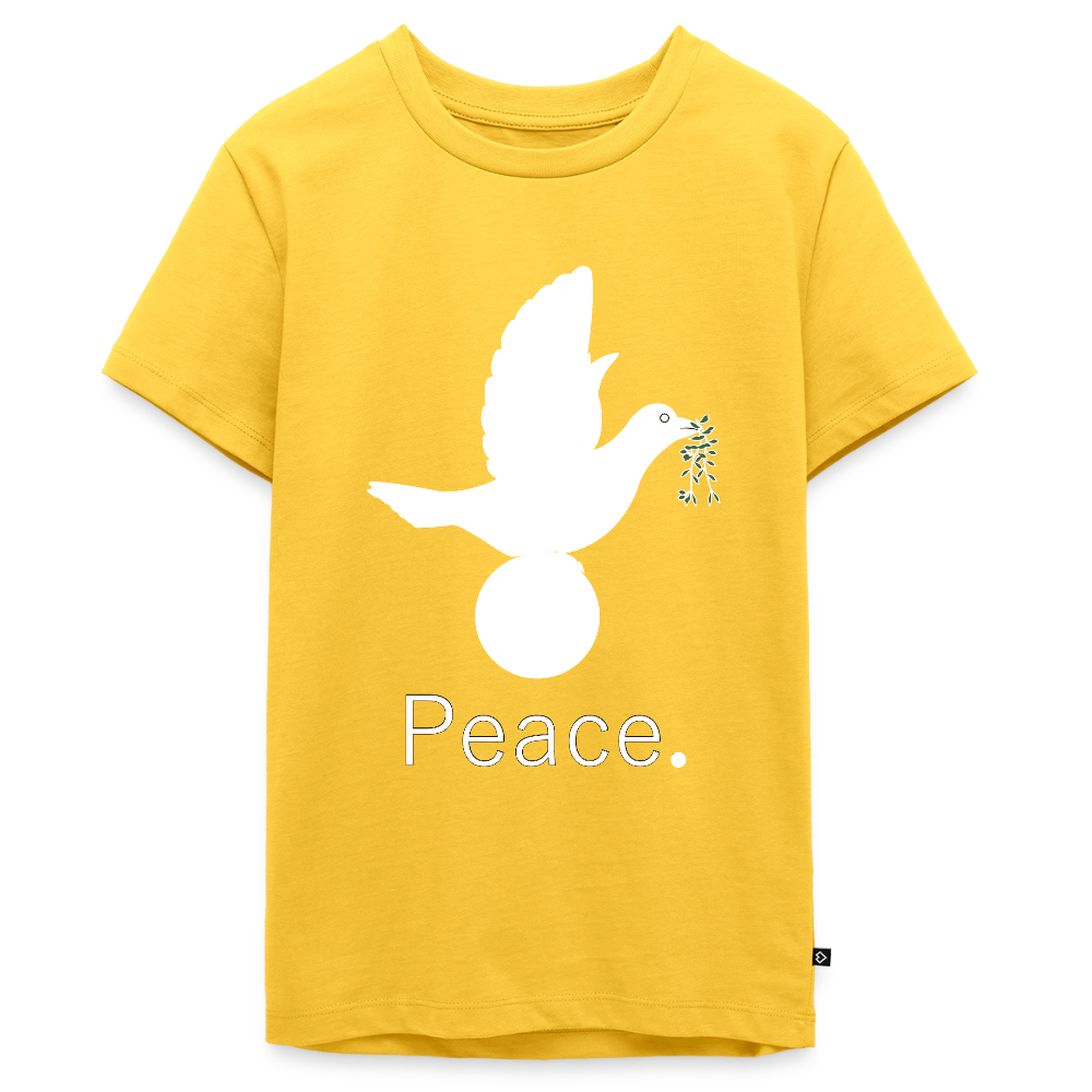 T-shirt Premium Ado_peaceblanc - jaune soleil
