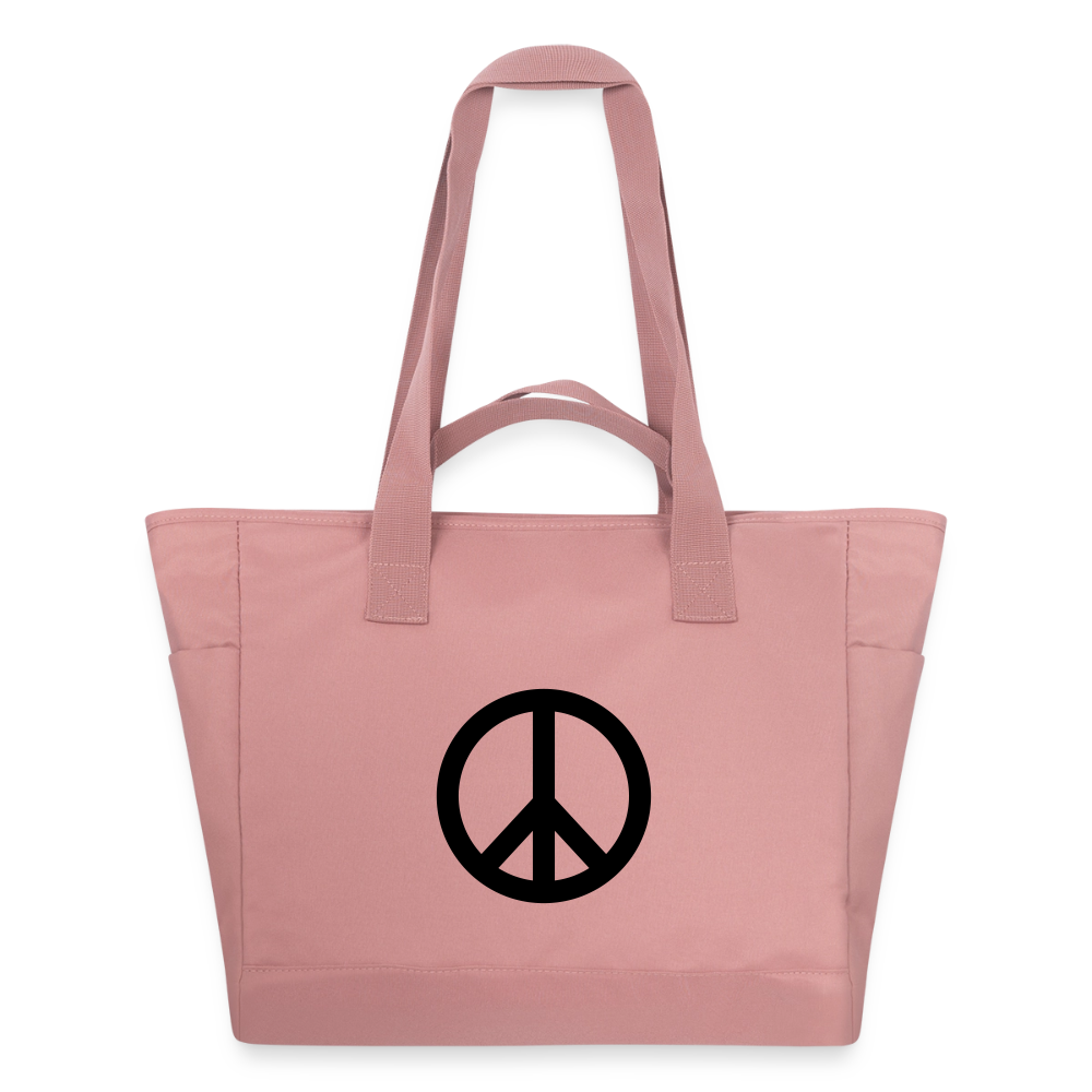 Sac matelassé déperlant Paix noir - Lusoquot - rose poudré