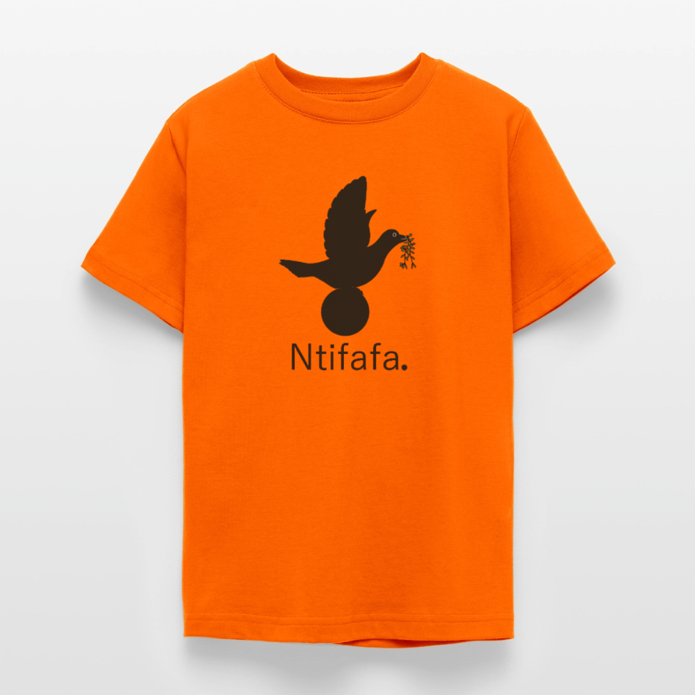 T-shirt Ado Ntifafa noir - Lusoquot - orange