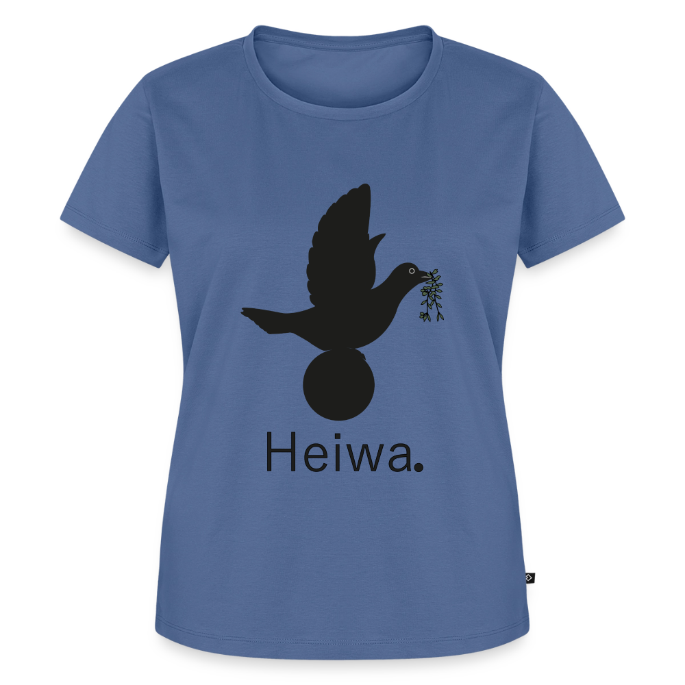 T-shirt Premium Femme Heiwa noir - Lusoquot - bleu pigeon