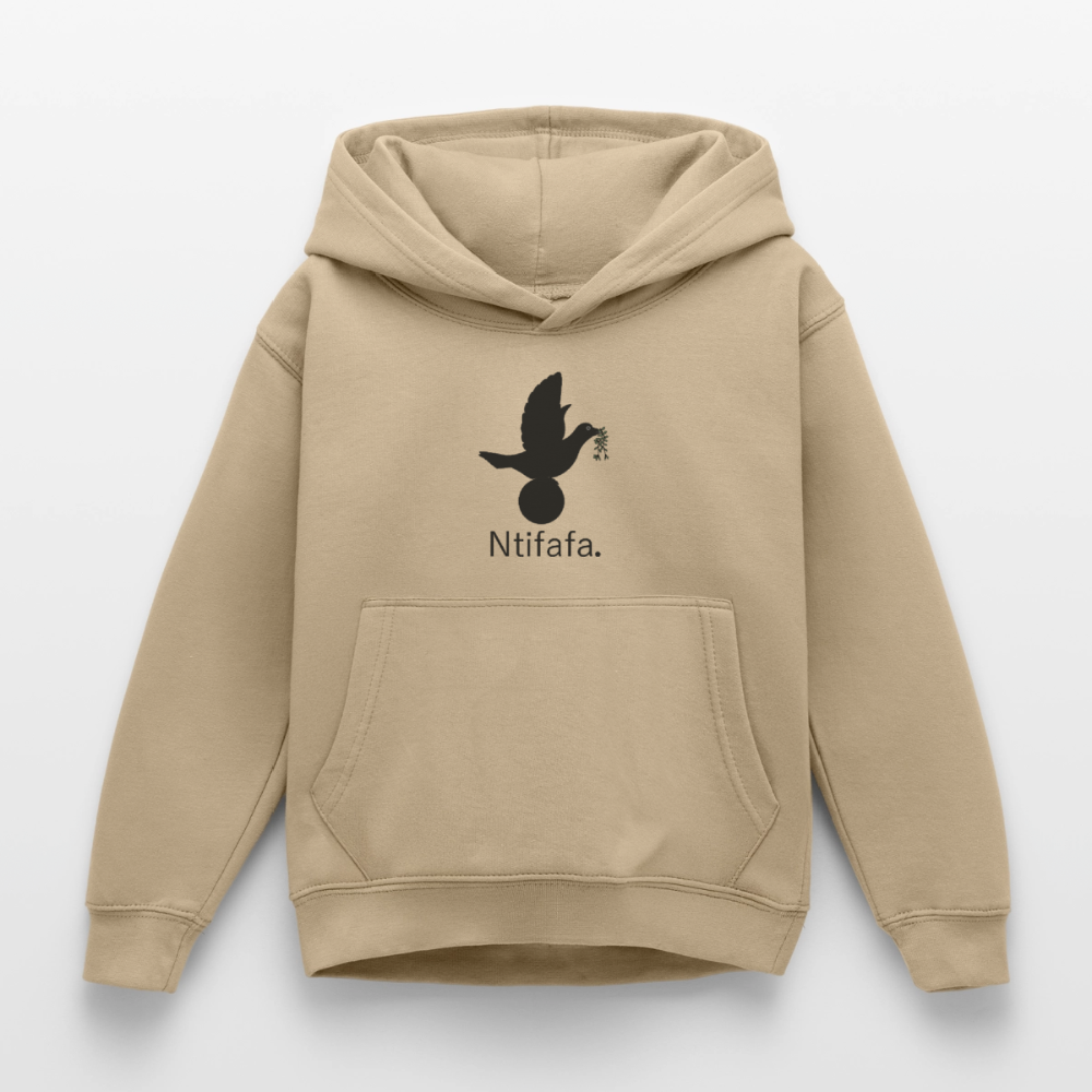Sweat à capuche Enfant Ntifafa noir - Lusoquot - jaune sable