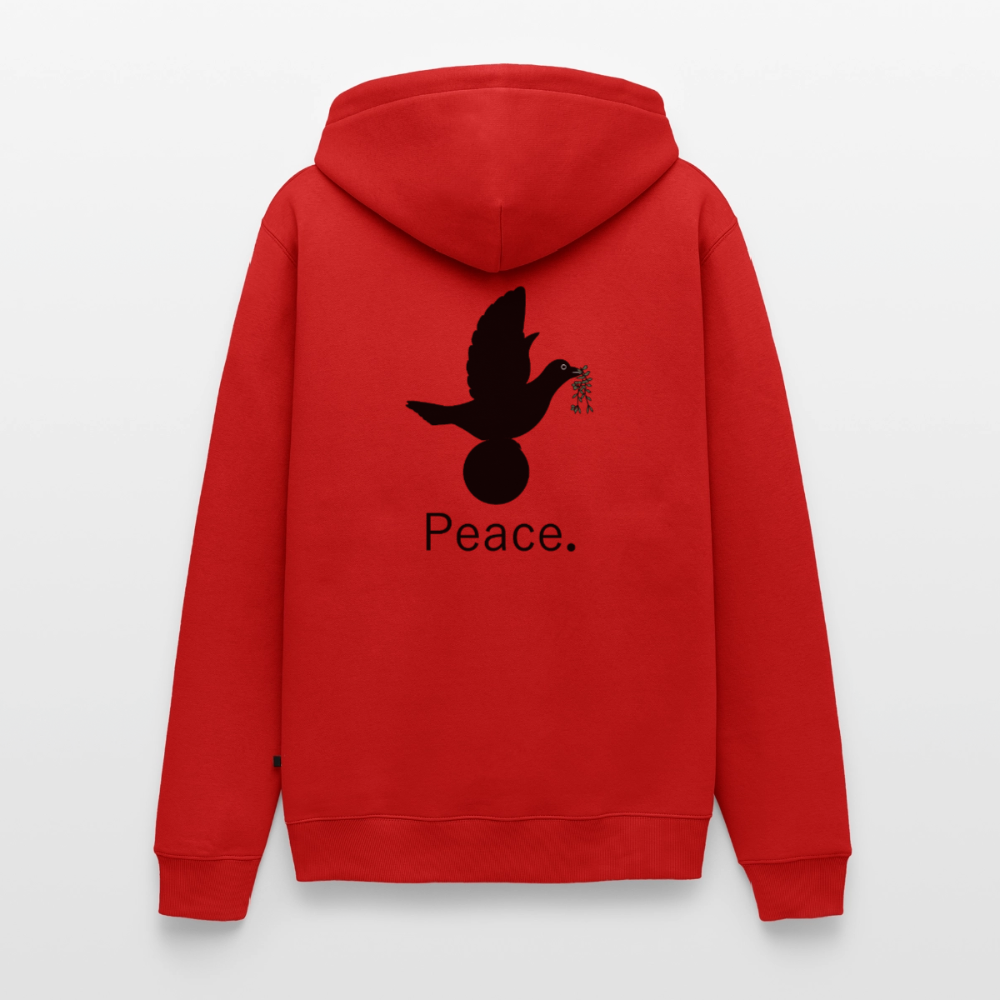 Sweat-shirt à capuche Premium pour hommes Peace and joy Peace noir - Lusoquot - rouge