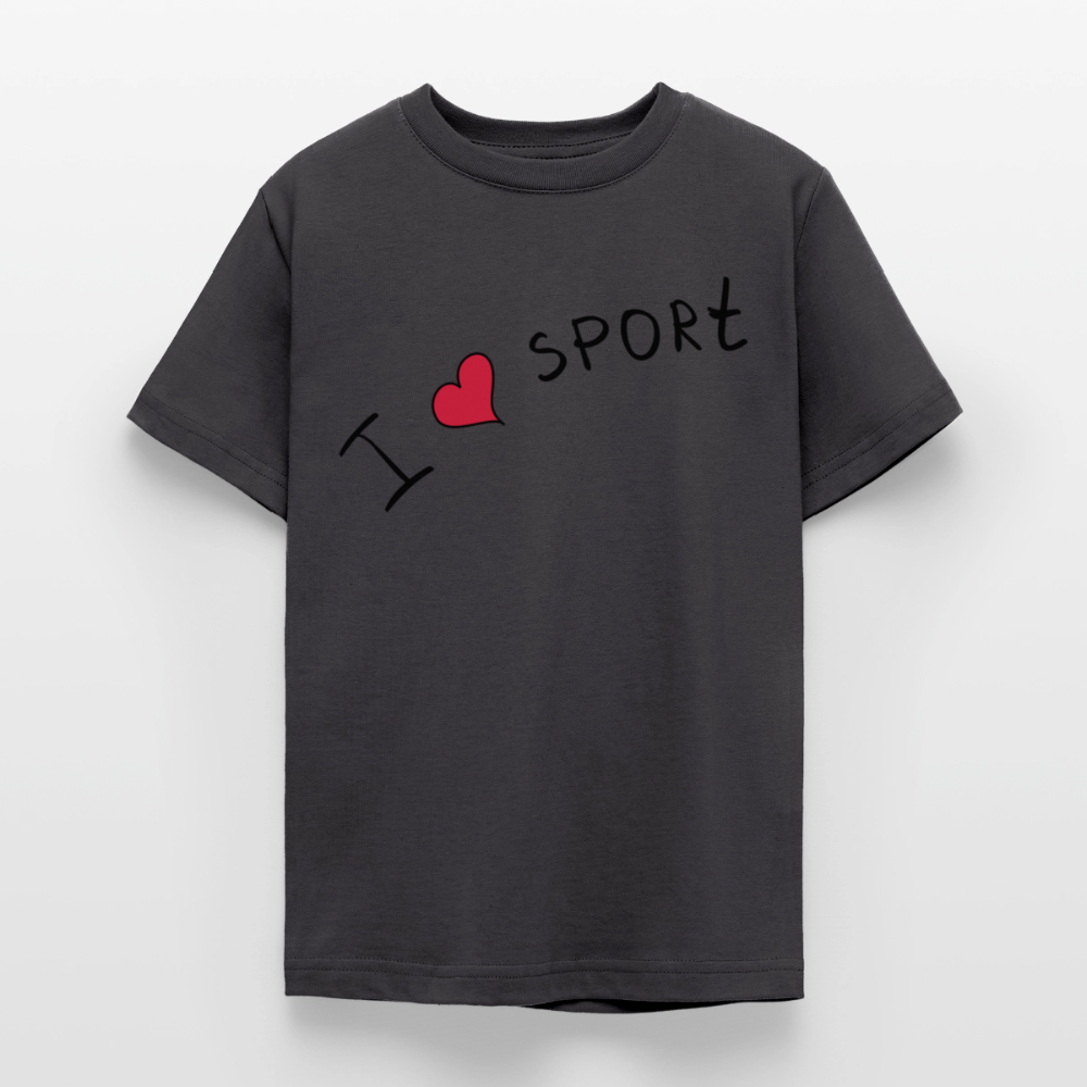 T-shirt Ado_peacerouge_sport - charbon
