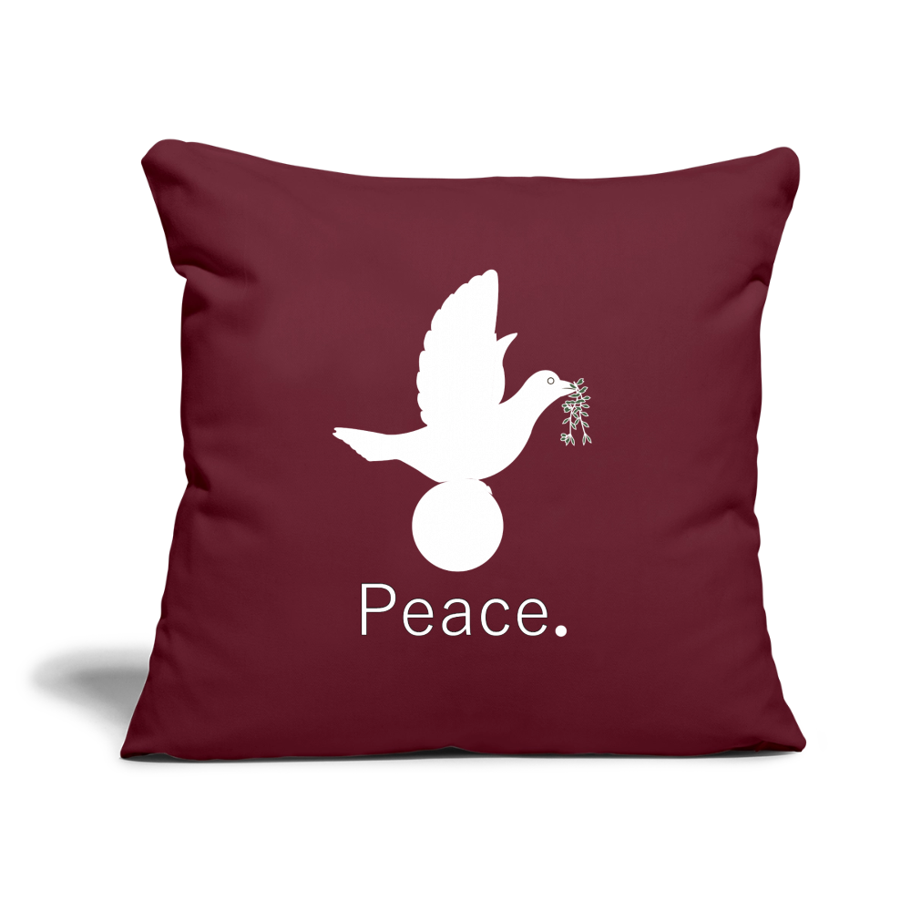 Coussin et housse de 45 x 45 cm - bordeaux