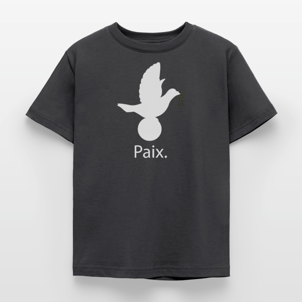 T-shirt Enfant Paix blanc - Lusoquot - charbon