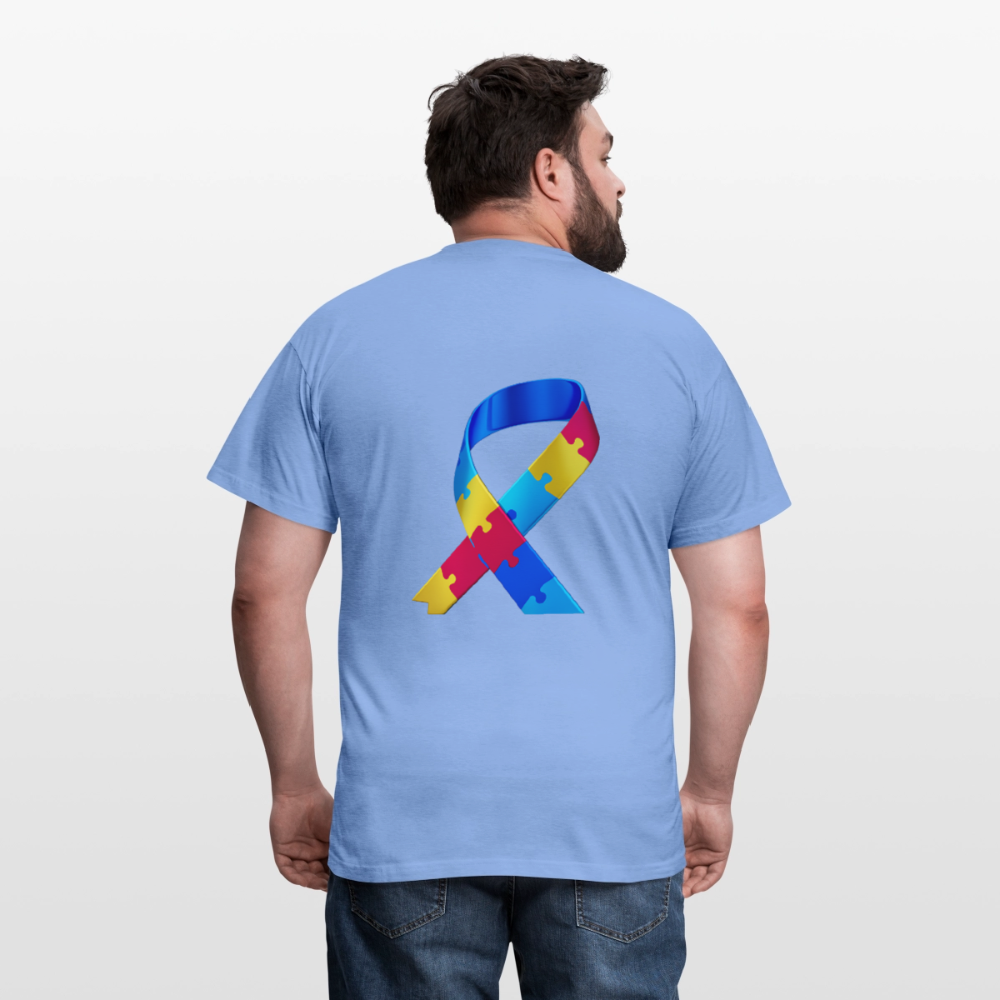 T-shirt Homme -journeemondiale trisomie 21 mars- Peace jaune - carolina blue