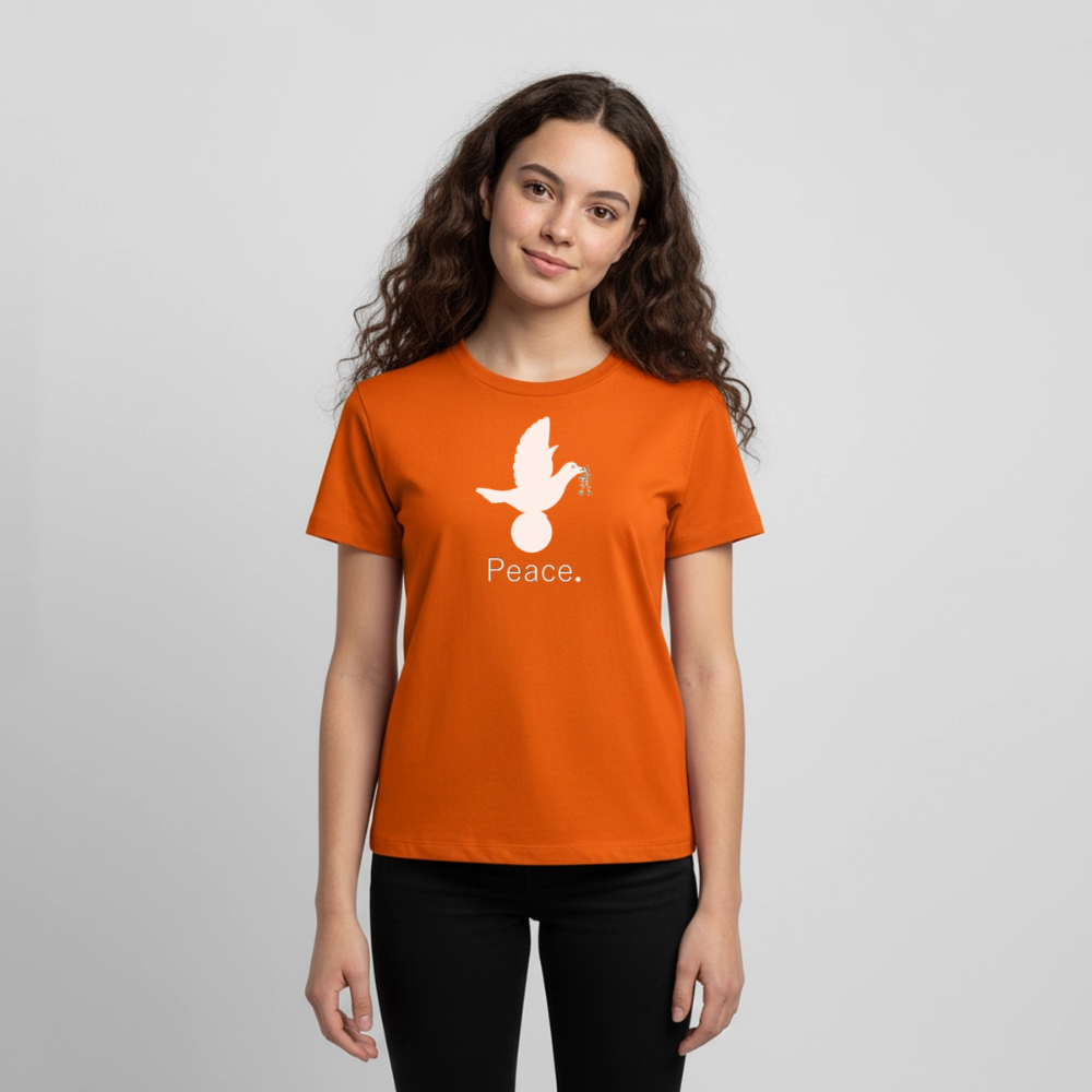 T-shirt Premium Ado Peace blanc Lusoquot - orange 