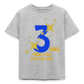 T-shirt Enfant anniversaire 3 ans  Paix bleu - Lusoquot - gris chiné