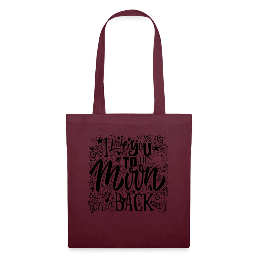 Tote Bag_peacenoir_iloveutomoonandback - bordeaux