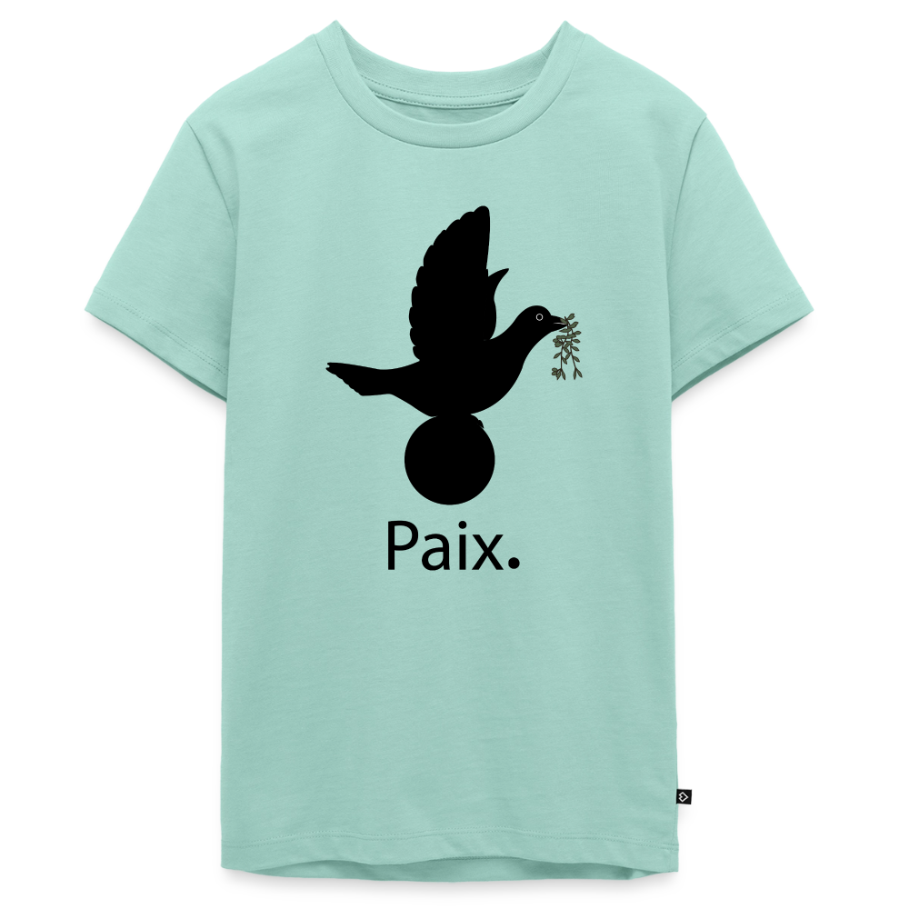 T-shirt Premium Ado Paix noir - Lusoquot - menthe 