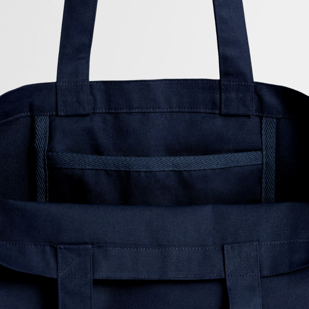 Tote bag Stanley/Stella Midweight recyclé Coeur Peace rose - Lusoquot - marine