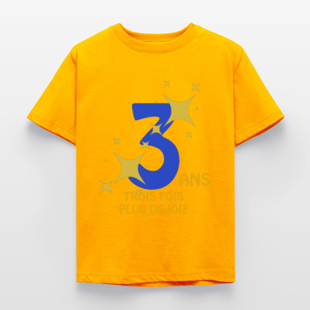 T-shirt Enfant anniversaire Lapè bleu - Lusoquot - or