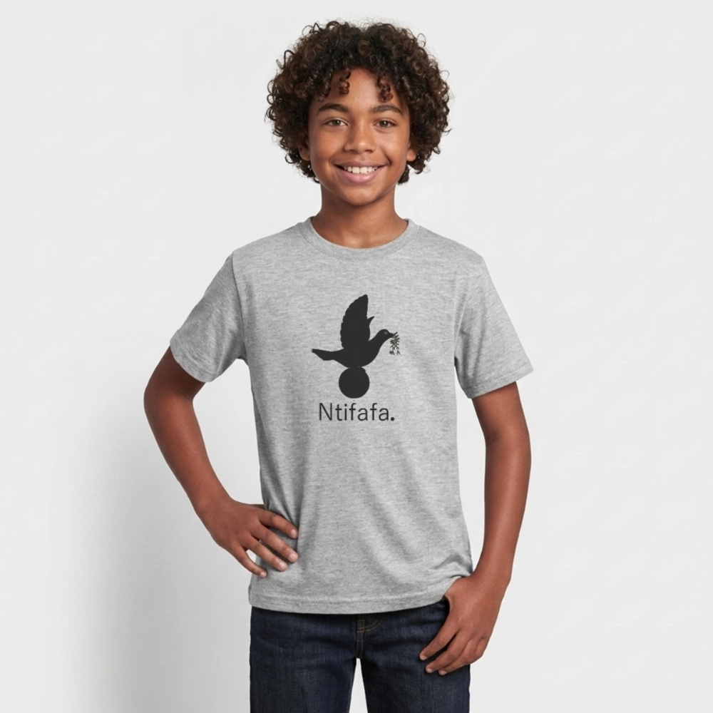 T-shirt Ado Ntifafa noir - Lusoquot - gris chiné