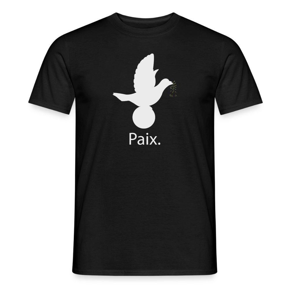T-shirt Homme Paix blanc - Lusoquot - noir