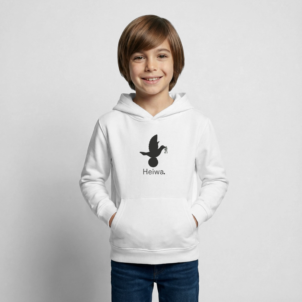 Sweat à capuche Enfant Heiwa noir - Lusoquot - blanc