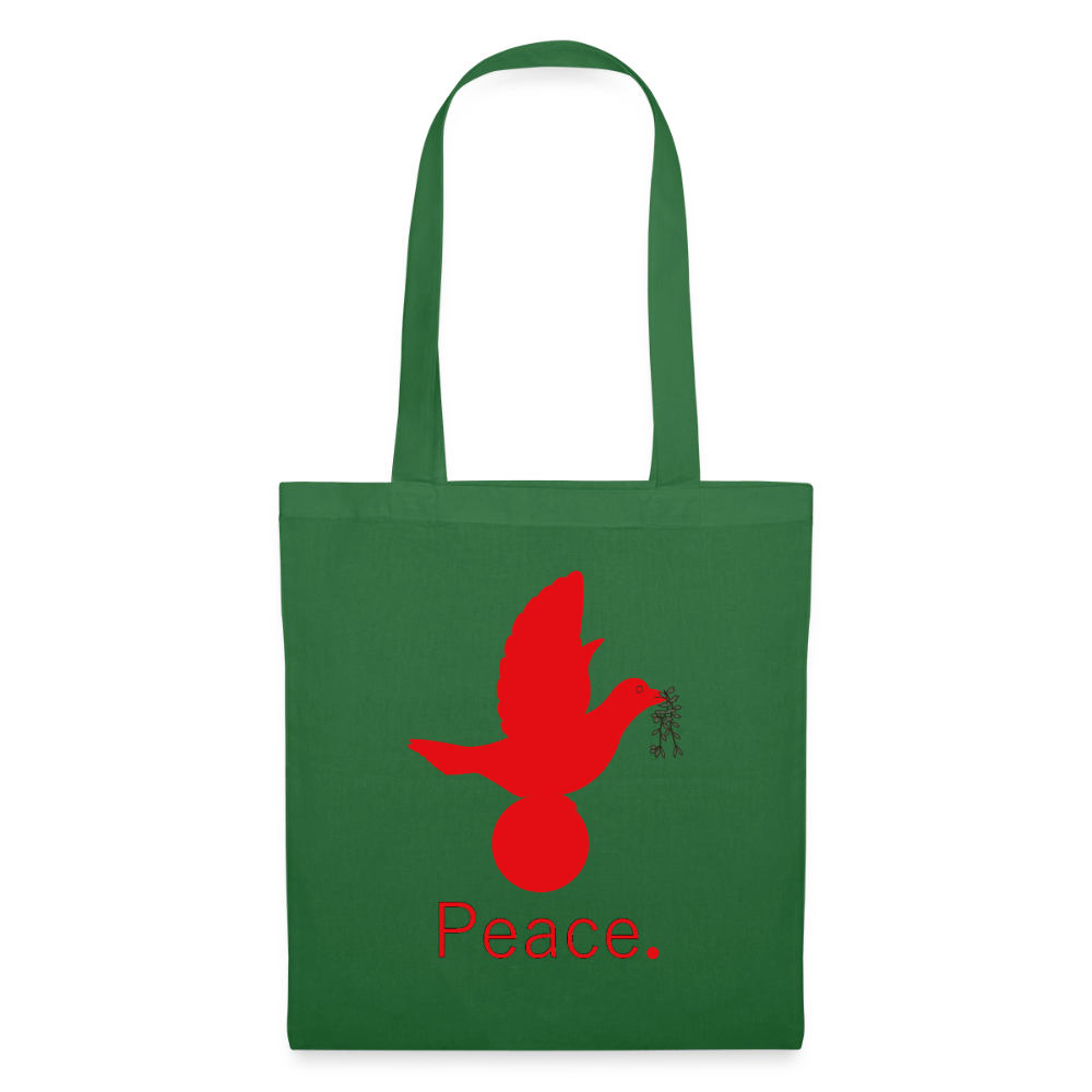 Tote Bag_peacerouge - vert sapin