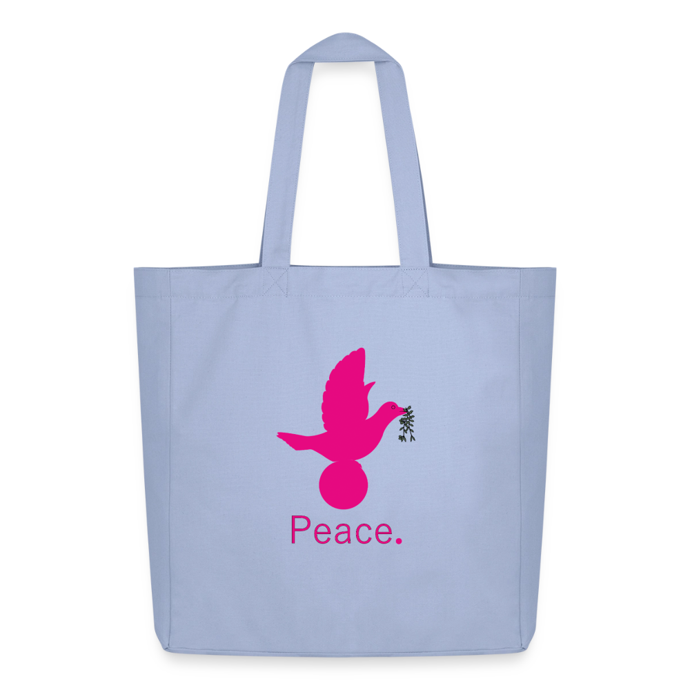 Tote bag Stanley/Stella Midweight recyclé Coeur Peace rose - Lusoquot - ciel