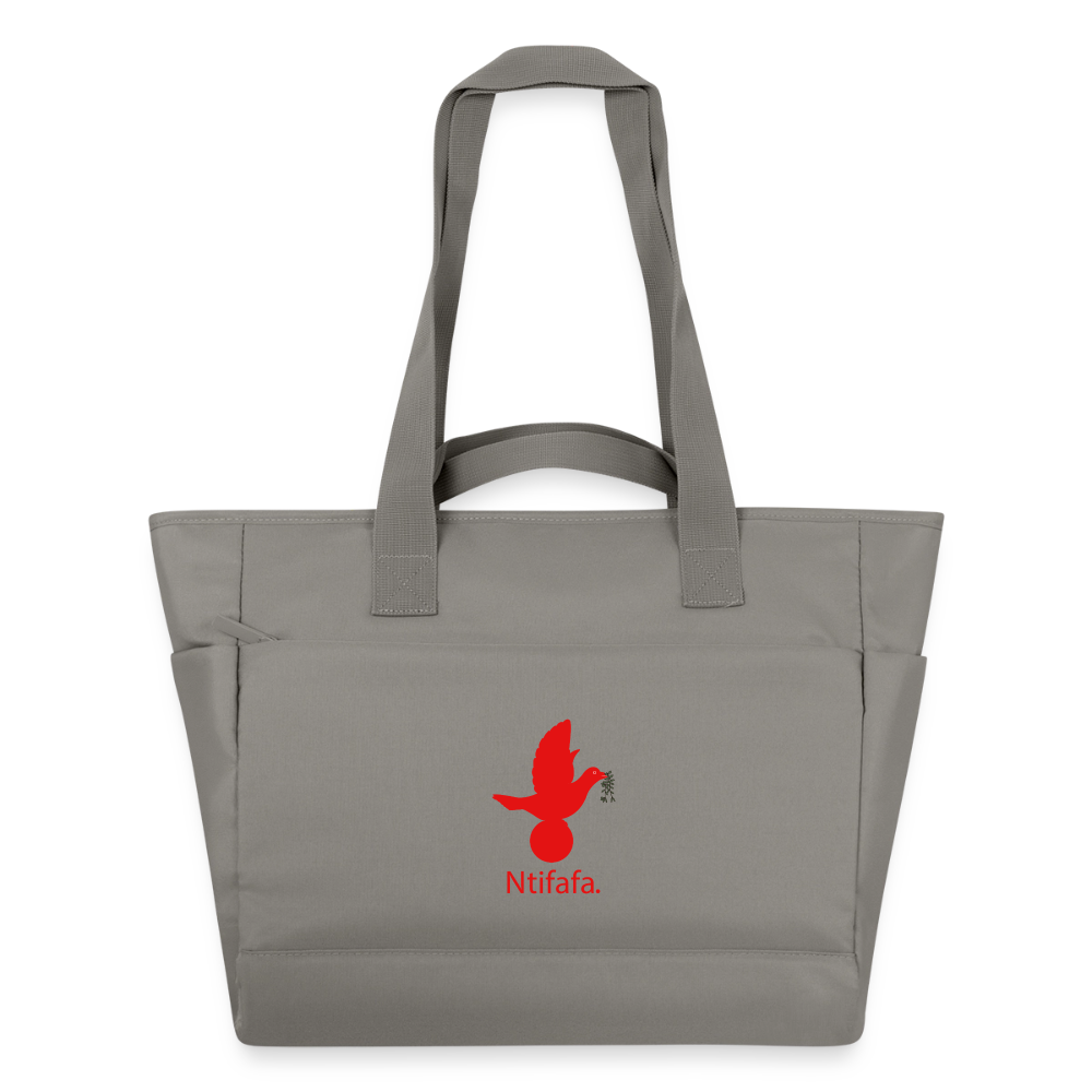 Sac matelassé déperlant Ntifafa rouge - Lusoquot - gris