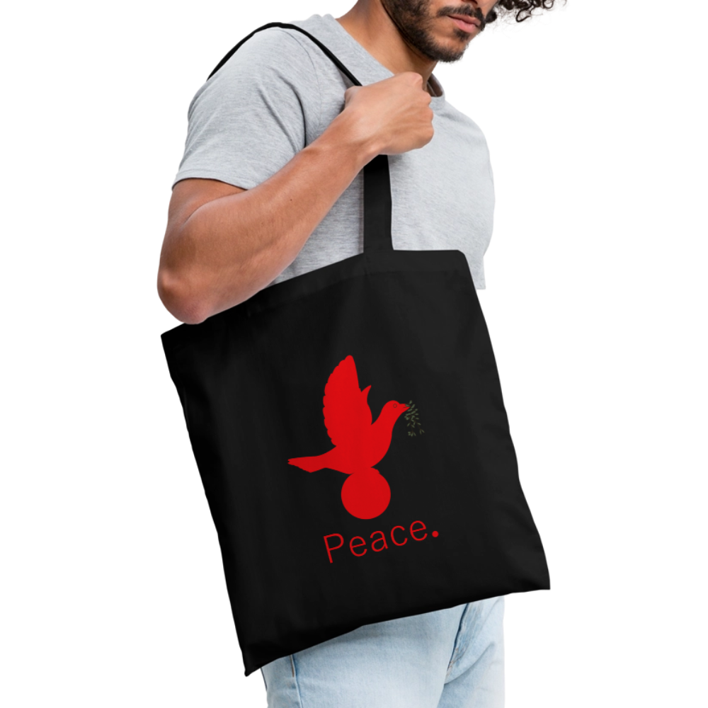 Tote Bag Peace rouge - Lusoquot - noir