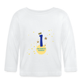 T-shirt manches longues Bébé anniversaire 1 an Paix bleu - Lusoquot - blanc