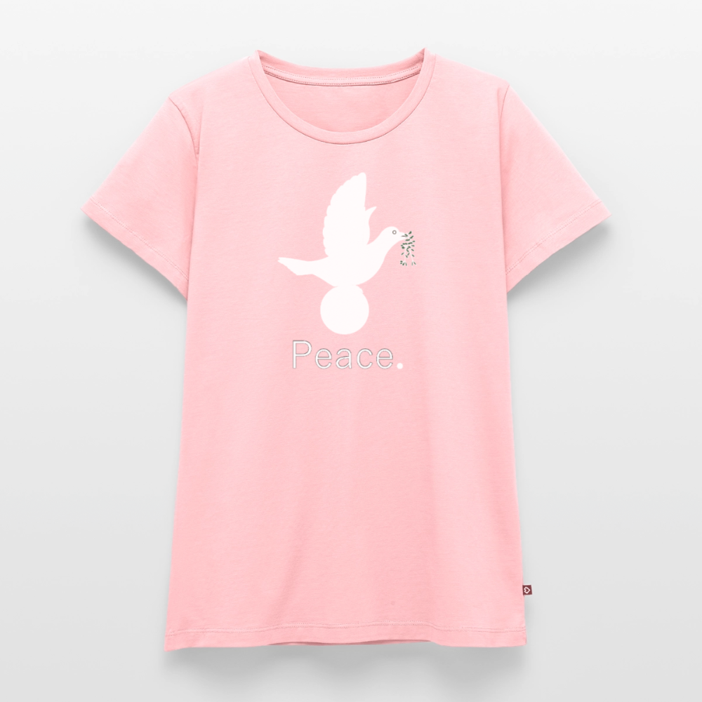 T-shirt Premium Femme Peace blanc - Lusoquot - rose