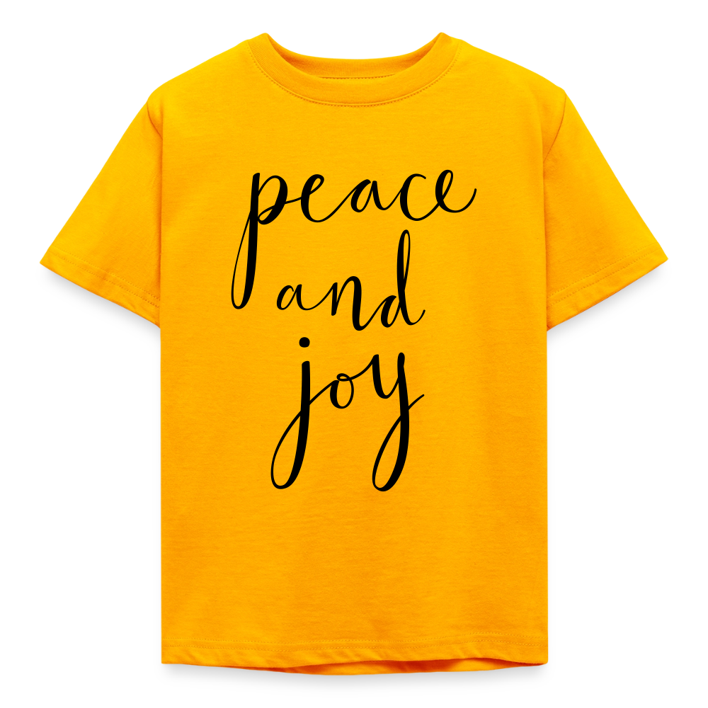 T-shirt Enfant_peaceandjoy_peace_noir - or
