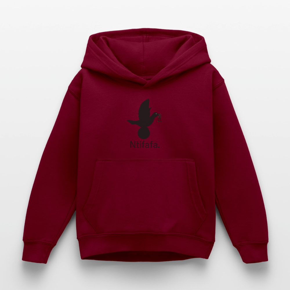 Sweat à capuche Enfant Ntifafa noir - Lusoquot - bordeaux