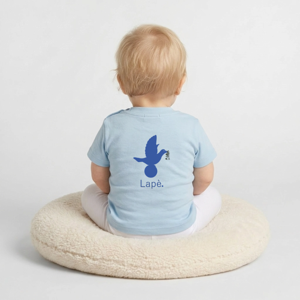 T-shirt Bébé anniversaire 2ans Paix bleu - Lusoquot - bleu clair