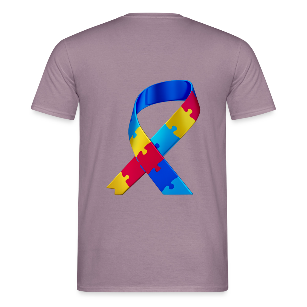 T-shirt Homme -journeemondiale trisomie 21 mars- Peace jaune - mauve gris 