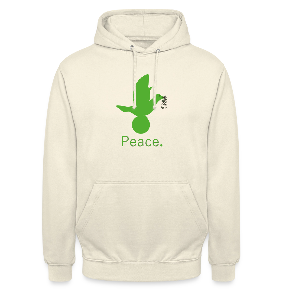Sweat-shirt à capuche unisexe Peace vert Lusoquot - vanille