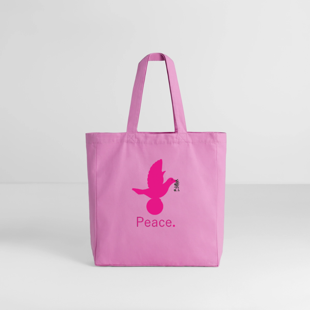 Tote bag Stanley/Stella Midweight recyclé Coeur Peace rose - Lusoquot - rose