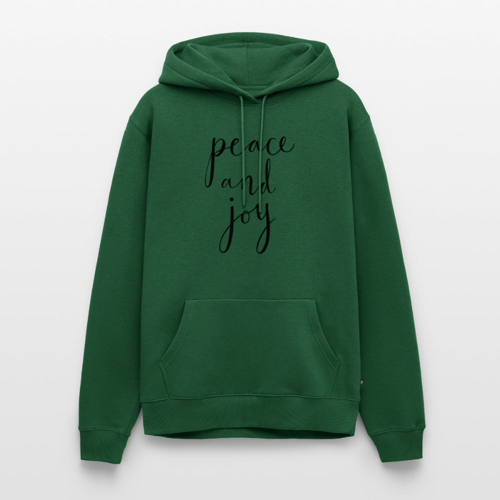 Sweat-shirt à capuche Premium pour hommes Peace and joy Peace noir - Lusoquot - vert bouteille