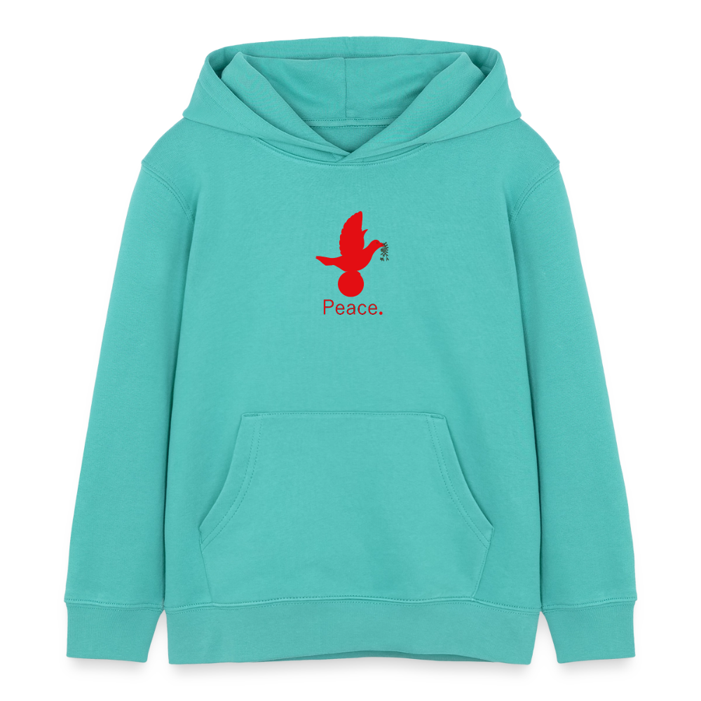 Sweat à capuche bio Mini Cruiser Stanley/Stella Enfant_peacerouge - bleu piscine