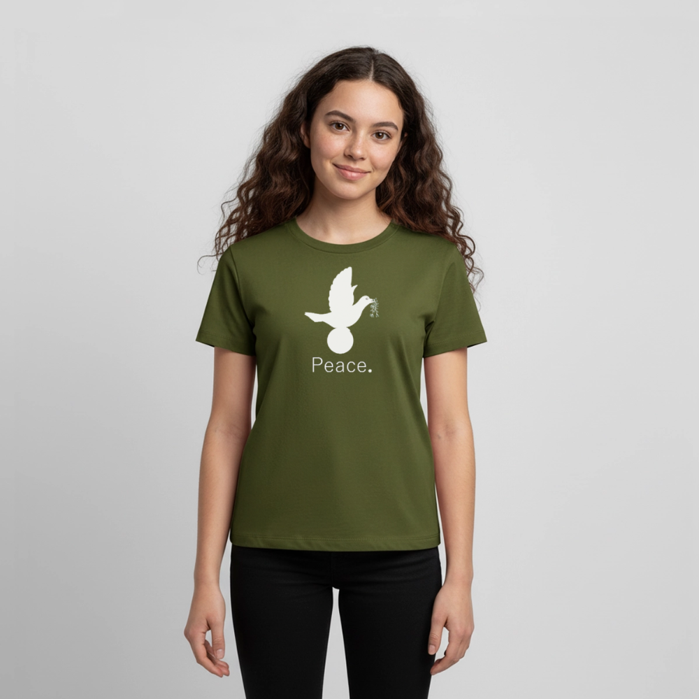T-shirt Premium Ado Peace blanc Lusoquot - kaki