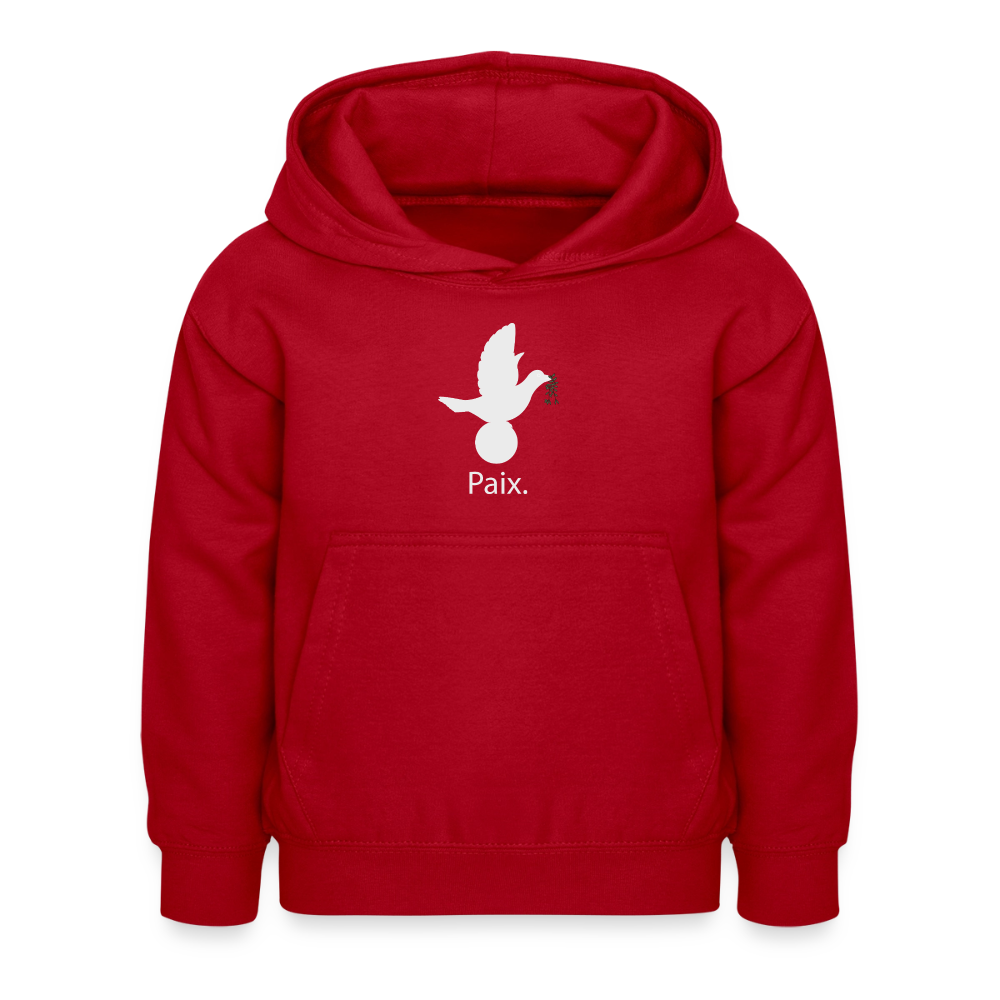 Sweat à capuche Enfant Paix blanc - Lusoquot - rouge