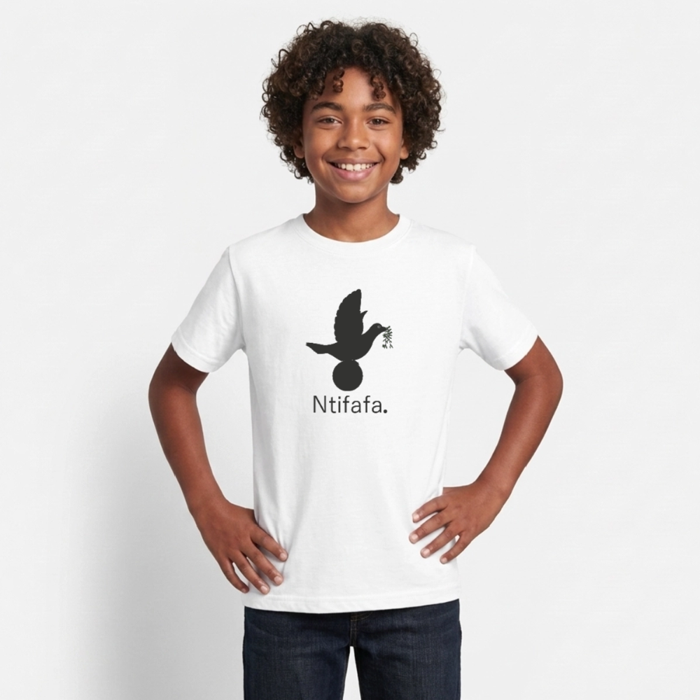 T-shirt Ado Ntifafa noir - Lusoquot - blanc