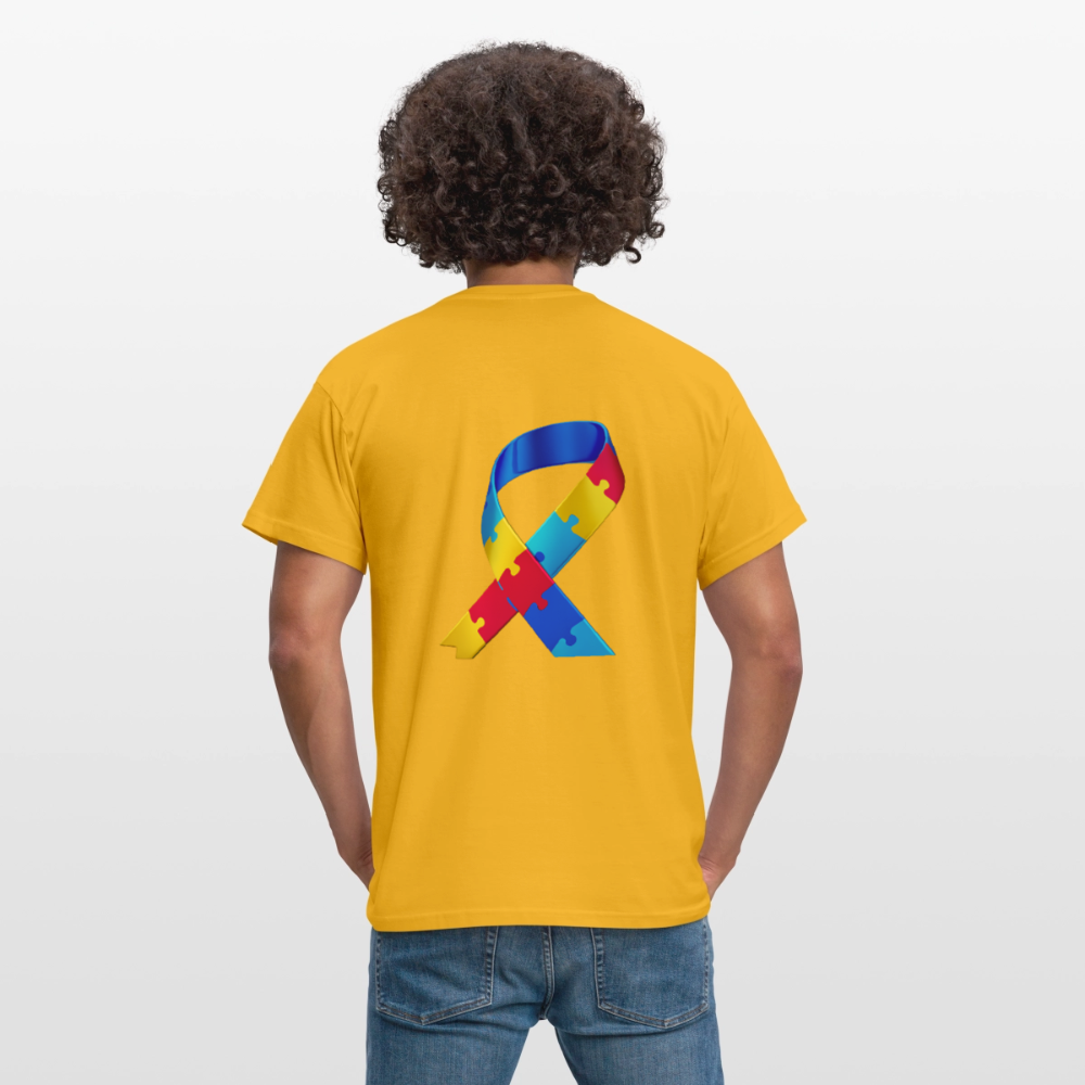 T-shirt Homme -journeemondiale trisomie 21 mars- Peace jaune - jaune