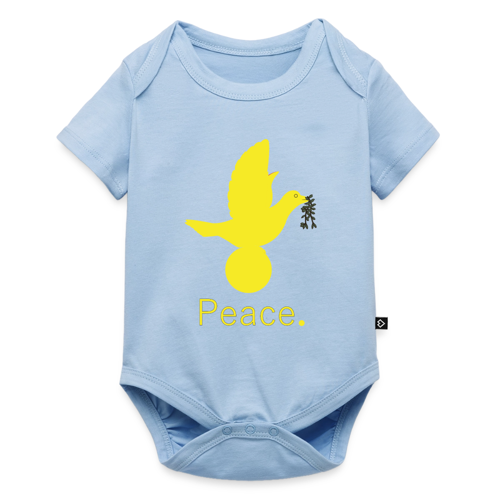 Body Bébé bio manches courtes_peacejaune - bleu clair