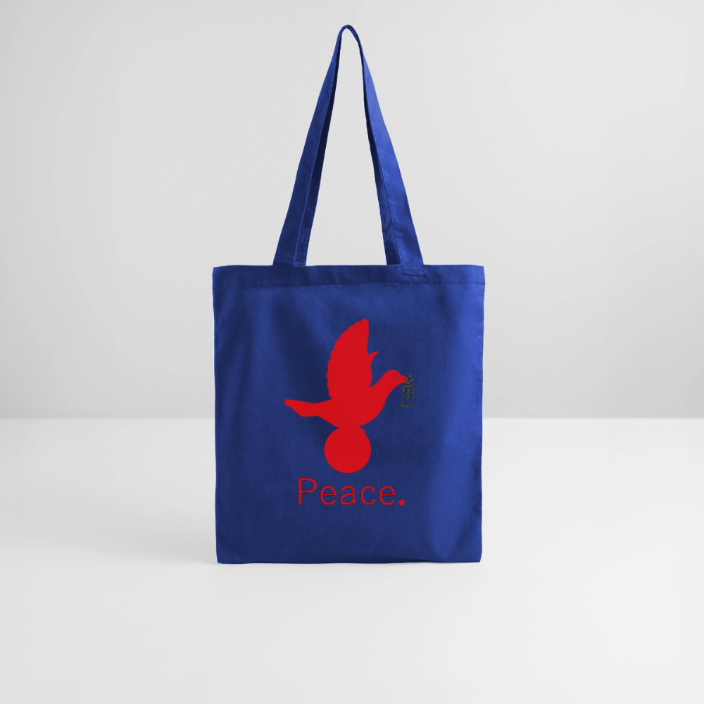 Tote Bag Peace rouge - Lusoquot - bleu royal