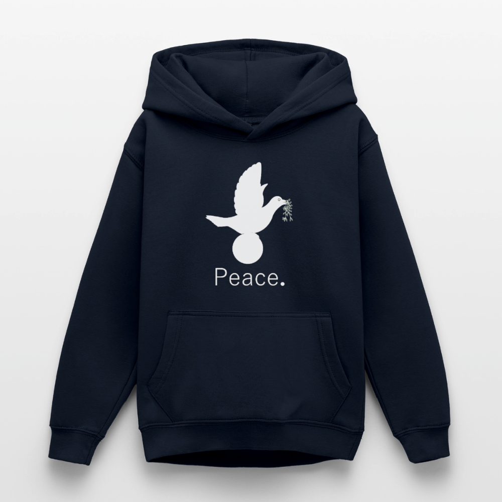 Sweat à capuche Ado_peaceblanc - marine