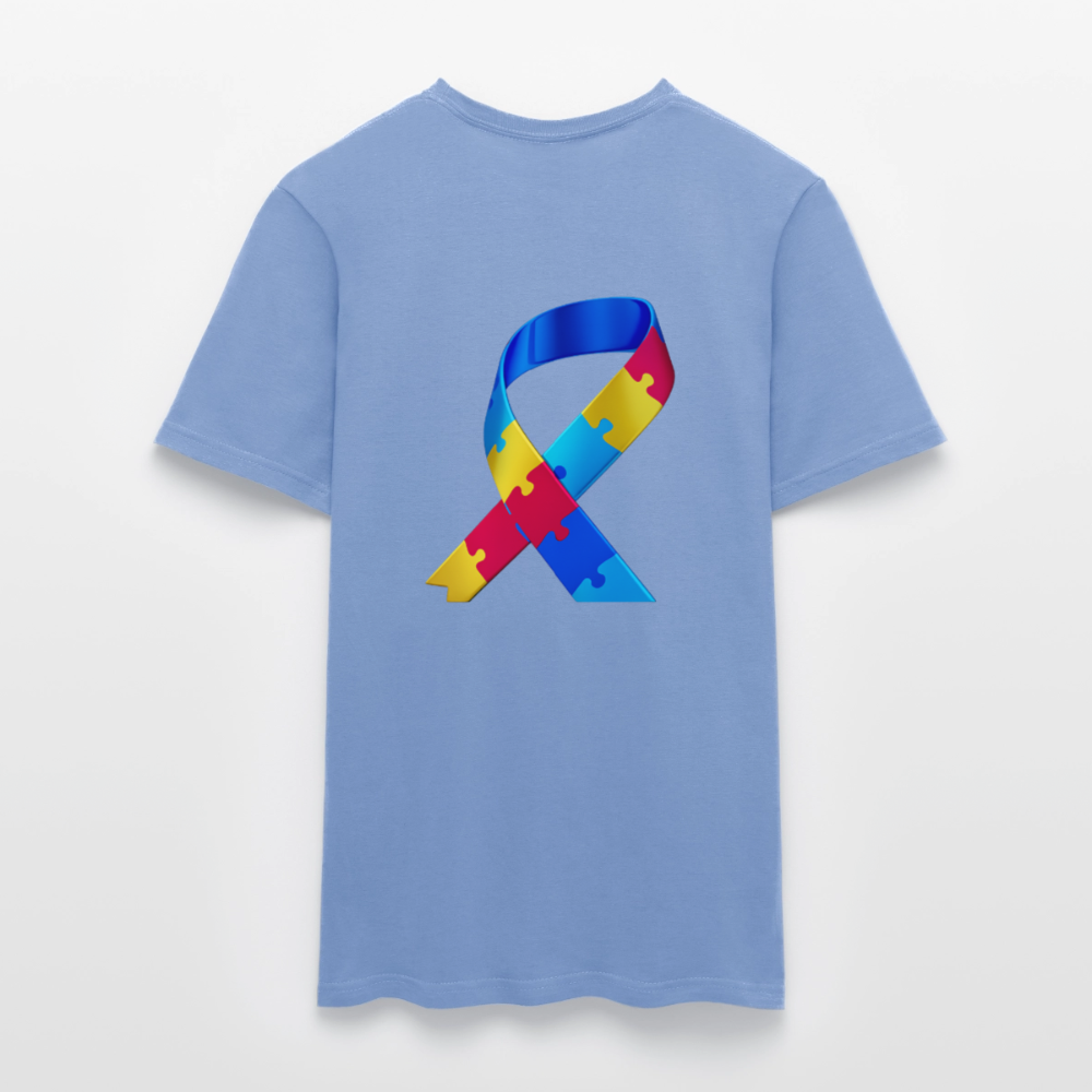 T-shirt Homme -journeemondiale trisomie 21 mars- Peace jaune - carolina blue