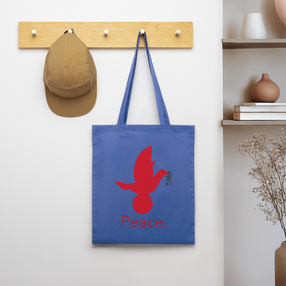 Tote Bag_peacerouge - bleu pâle
